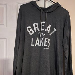 Great Lakes Unsalted Hooded Lightweight Long Sleeve Tee T-shirt